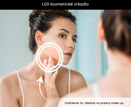 Zaoblené Moderné LED Zrkadlo s rámom iPad Displine L146 #6