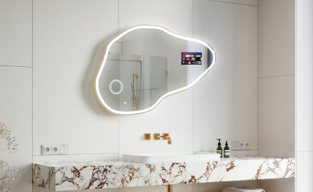 Nepravidelné zrkadlo LED Smart P222 Google