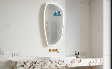 Nepravidelné zrkadlo LED Smart I222 Google