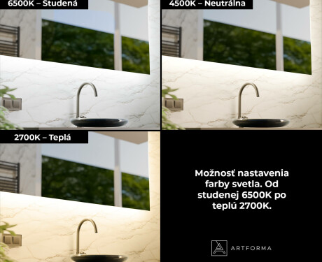Inteligentné Zaoblené LED Kúpeľňové Zrkadlo SmartScreen 21,5” #4
