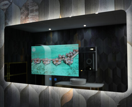 Inteligentné Zaoblené LED Kúpeľňové Zrkadlo SmartScreen 21,5” #6