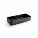 Košík 29x12x5,5 s gumičkou / matná čierna / čierna plastová vložka #1