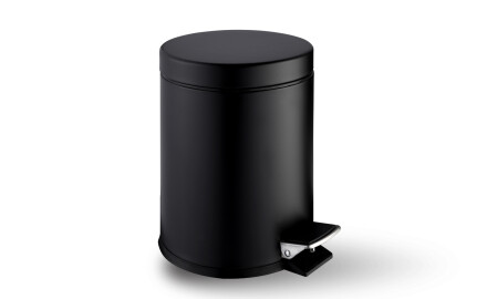 Kôš s pedálom STANDARD, okrúhly, 3 l, soft close / matná čierna