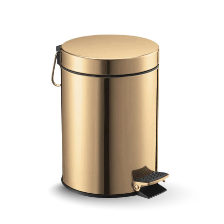 Kôš s pedálom STANDARD, okrúhly, 5 l, soft close / lesklá zlatá #1