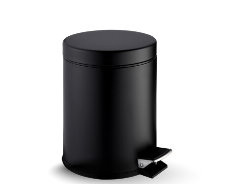 Kôš s pedálom STANDARD, okrúhly, 5 l, soft close / matná čierna