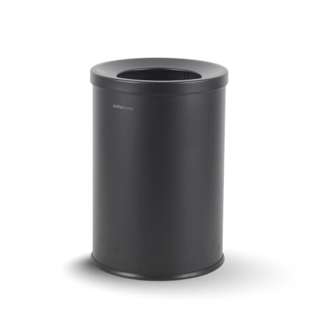 Odpadkový kôš 10 L, veko s otvorom na vhadzovanie odpadu / oceľ, čierna matná #1