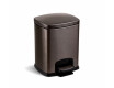 Pedálový košík PREMIUM, obdĺžnikový, 5 l, soft close / grafitová metalíza