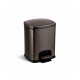 Pedálový košík PREMIUM, obdĺžnikový, 5 l, soft close / grafitová metalíza #1