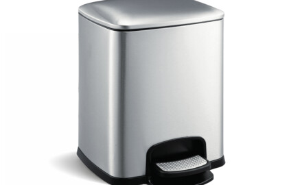 Pedálový koš PREMIUM, obdĺžnikový, 8 l, soft close / nerezová oceľ, saténová úprava