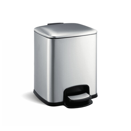 Pedálový koš PREMIUM, obdĺžnikový, 8 l, soft close / nerezová oceľ, saténová úprava #1