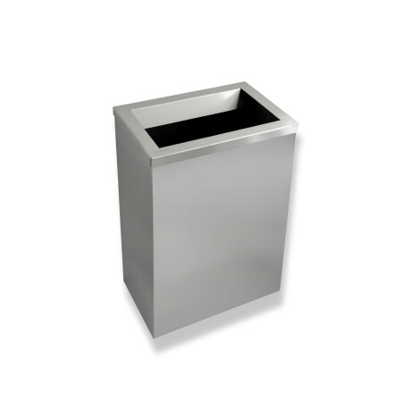 Odpadkový kôš 50 l, veko s vhadzovacím otvorom / leštená nehrdzavejúca oceľ #1