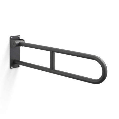 Oporná tyč pre osoby so zdravotným postihnutím, Ø32, oblúková, sklopná, STANDARD – 80 cm / nerezová oceľ, matná čierna #1