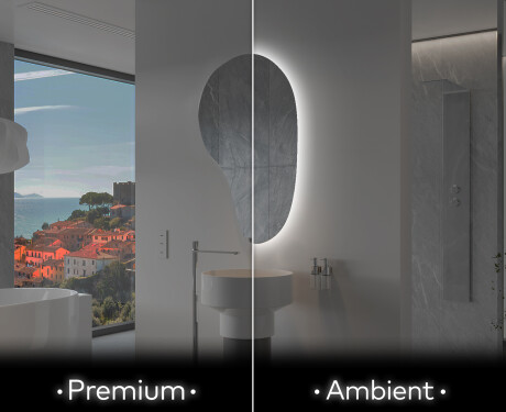 LED zrkadlo s nepravidelnym tvarom do kupelne S222