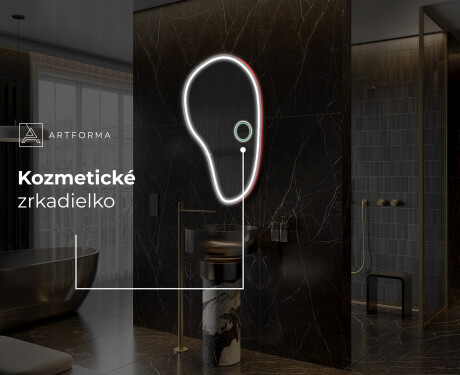 LED zrkadlo s nepravidelnym tvarom do kupelne S223 #6