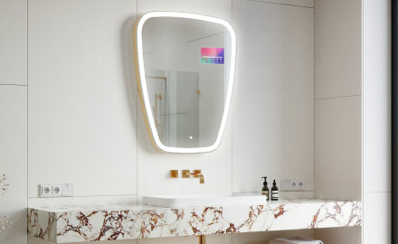 Nepravidelné zrkadlo LED Smart Z222 Google