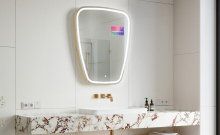Nepravidelné zrkadlo LED Smart Z223 Google