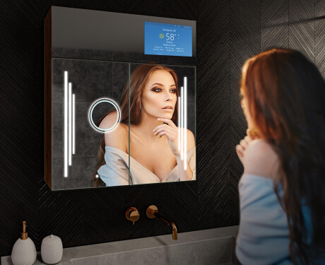 Smart zrkadlová skrinka s osvetlením LED - L27 Sarah 66,5 x 72cm #10