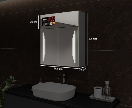 Smart zrkadlová skrinka s osvetlením LED - L27 Sarah 66,5 x 72cm #3