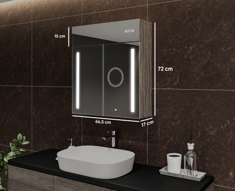 Zrkadlová Skrinka S Osvetlením LED - L02 Emily 66,5 x 72cm #2