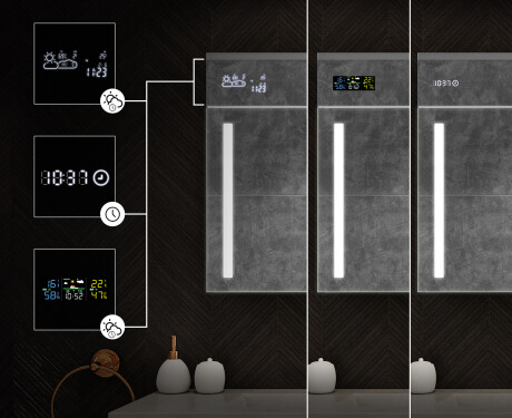 Zrkadlová Skrinka S Osvetlením LED - L02 Emily 66,5 x 72cm #4