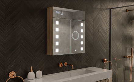 Zrkadlová Skrinka S Osvetlením LED - L03 Emily 66,5 x 72cm