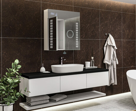 Zrkadlová Skrinka S Osvetlením LED - L55 Emily 66,5 x 72cm #11
