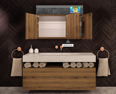 Smart zrkadlová skrinka s osvetlením LED - L02 Sarah 100 x 72cm #9