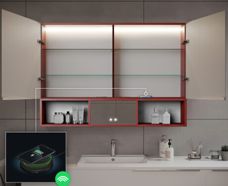LED kúpeľňová skrinka Emma - 2-dverová 100 x 72cm #9