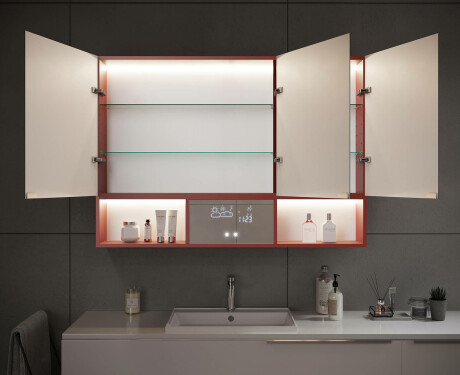 LED kúpeľňová skrinka Emma - 3-dverová 100 x 72cm #12