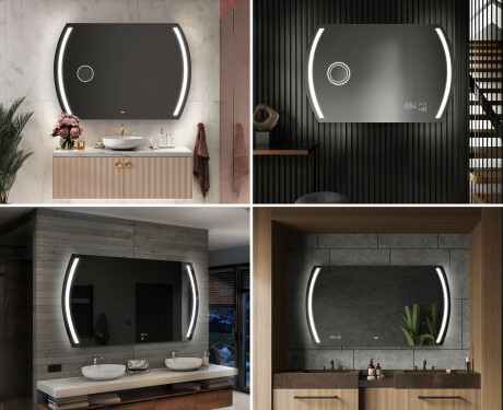 Nástenne zrkadlo do kupelne so svetlom L67 #10