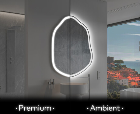 LED zrkadlo s nepravidelnym tvarom do kupelne E222