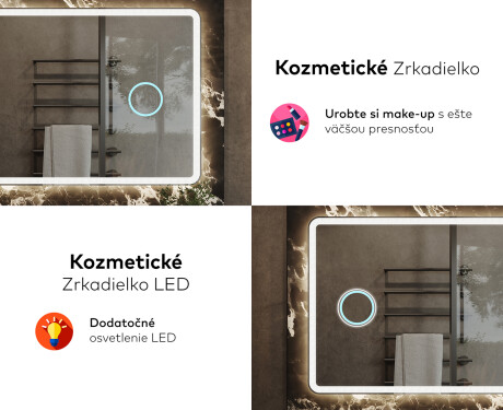 Nástenne zrkadlo do kupelne s osvetlenim LED L141 #8