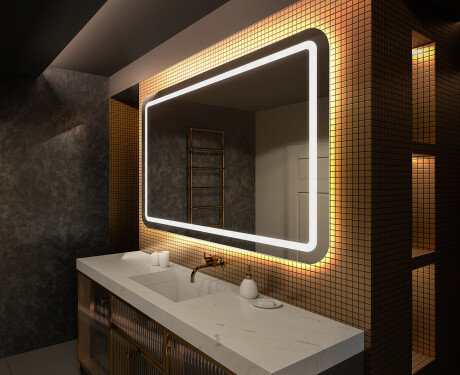 Moderne zrkadlo do kupelne s LED L143
