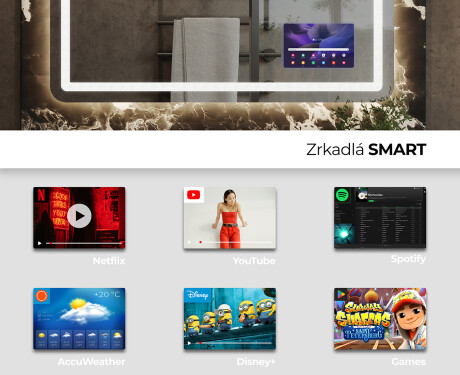 Moderne zrkadlo do kupelne s LED L143 #3