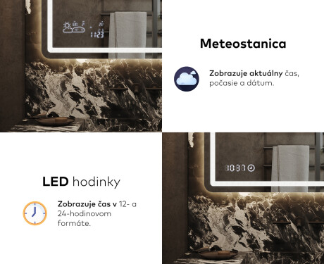 Moderne zrkadlo do kupelne s LED L143 #7