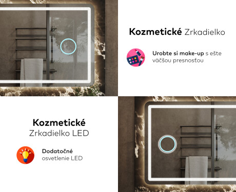 Moderne zrkadlo do kupelne s LED L143 #8