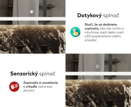 Moderne zrkadlo do kupelne s LED L143 #9