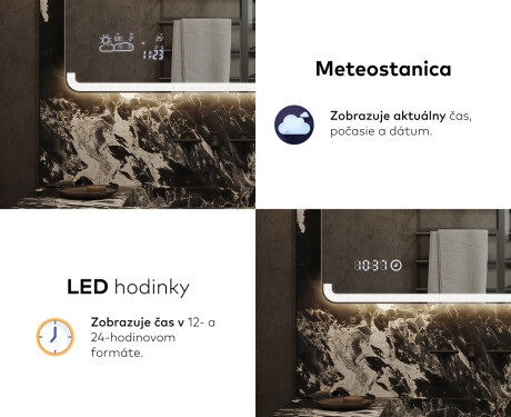 Moderne zrkadlo do kupelne s LED L145 #7