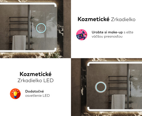 Moderne zrkadlo do kupelne s LED L145 #8