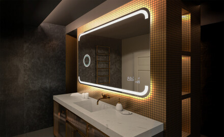 Moderne zrkadlo do kupelne s LED L145