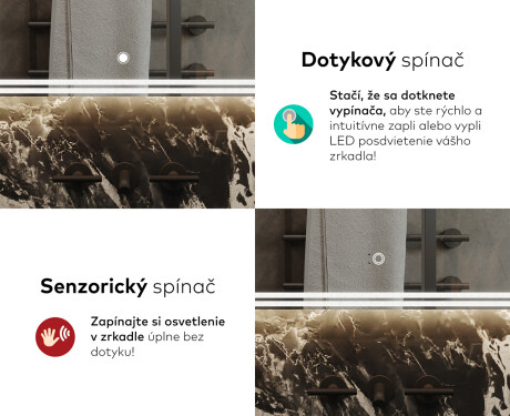 Nástenne zrkadlo do kupelne s osvetlenim LED L148 #9