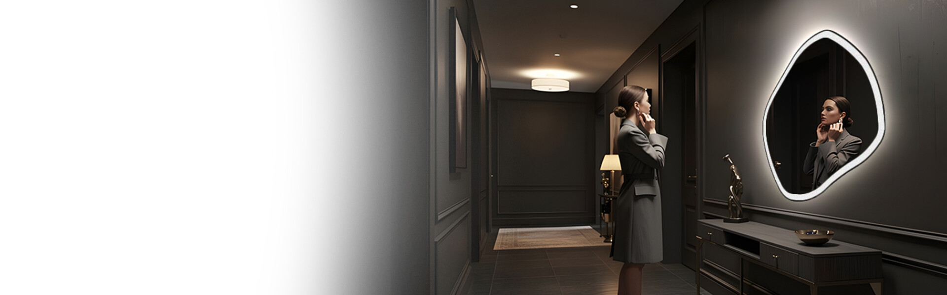 Nepravidelné LED zrkadlá